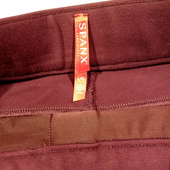 SPANX Pants LGE  Mulberry Plum   Style 20214R  Ponte Ankle  Pull-On  Pockets EUC - Picture 7 of 9